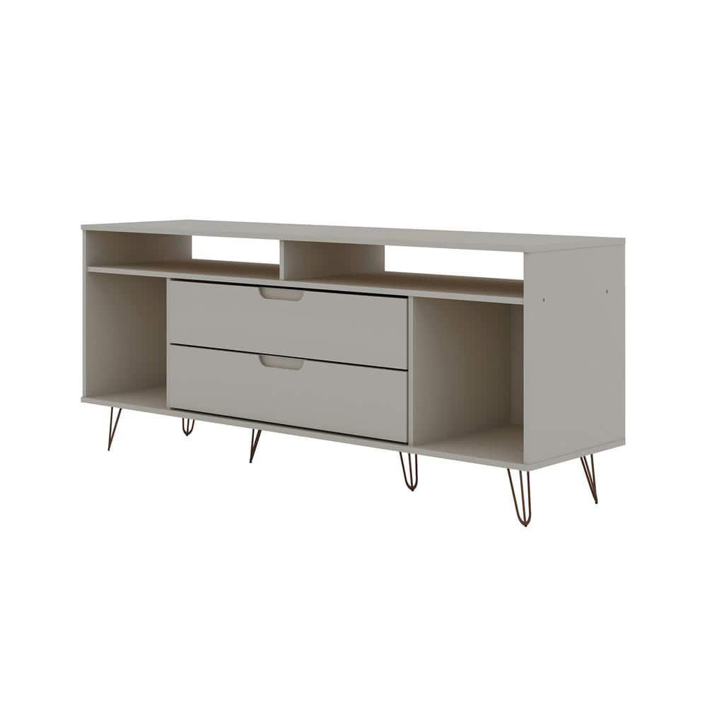 Rockefeller 62.99 TV Stand with Metal Legs and 2 Drawers