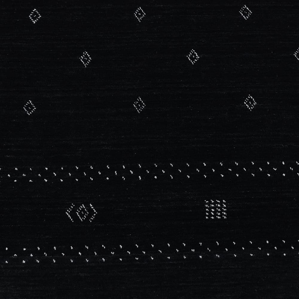 Veruca Hand-Knotted Black Wool Geometric 10' x 14' Area Rug