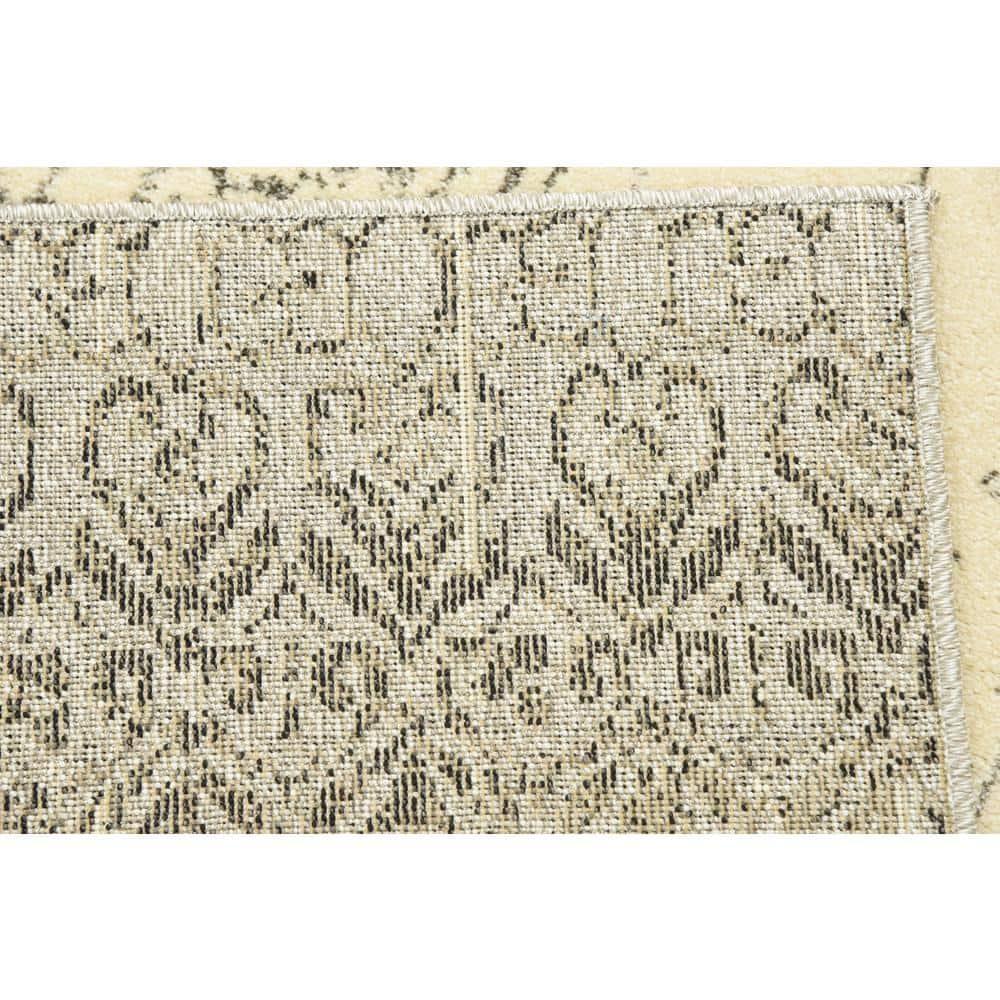 Unique Loom Del Mar Collection Area Rug - Jennifer (4' 1" x 6' 1" Rectangle Gray/Black)