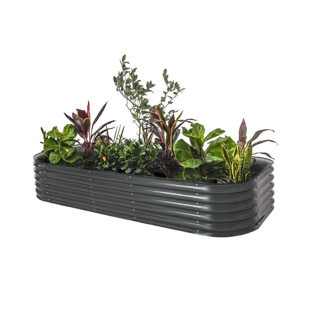 17" Tall 10 In 1 Modular Metal Outdoor Raised Garden Bed