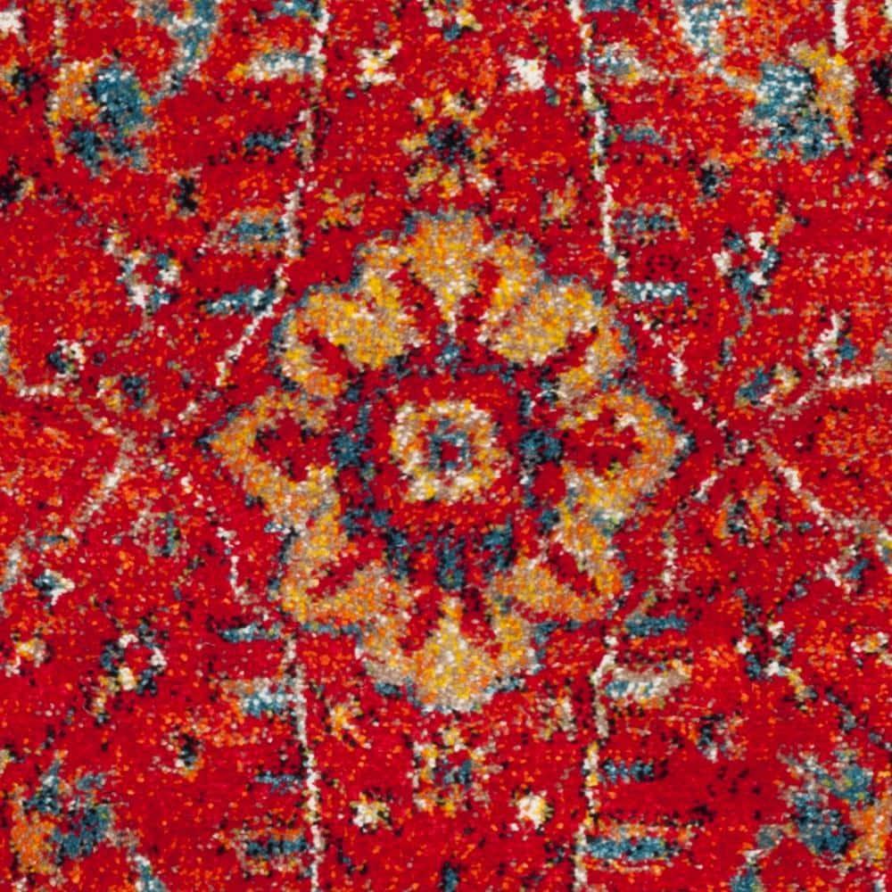 Vintage Hamadan VTH220 Power Loomed Indoor Runner Rug - Orange/Navy - 2'3"x10' - Safavieh