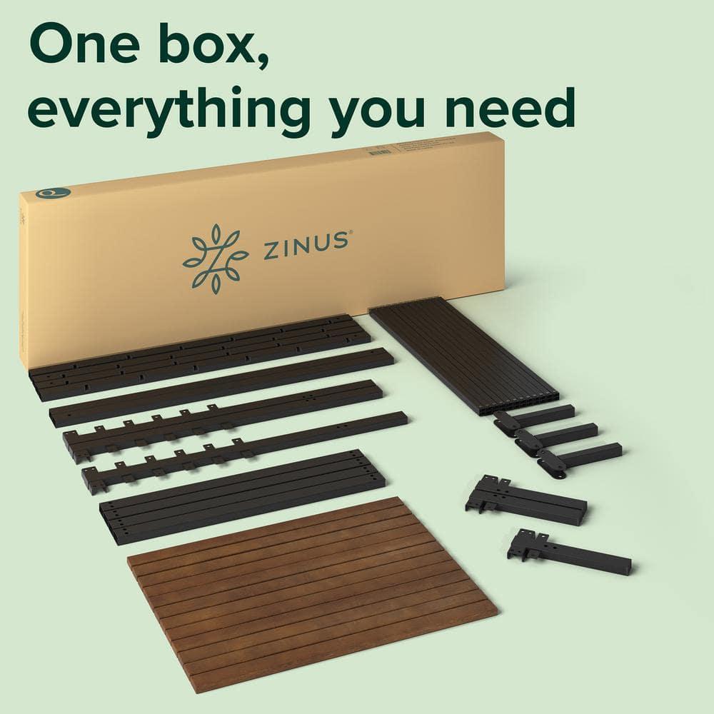 Zinus 35" Kai Bamboo and Metal Platform Bed Frame, Full