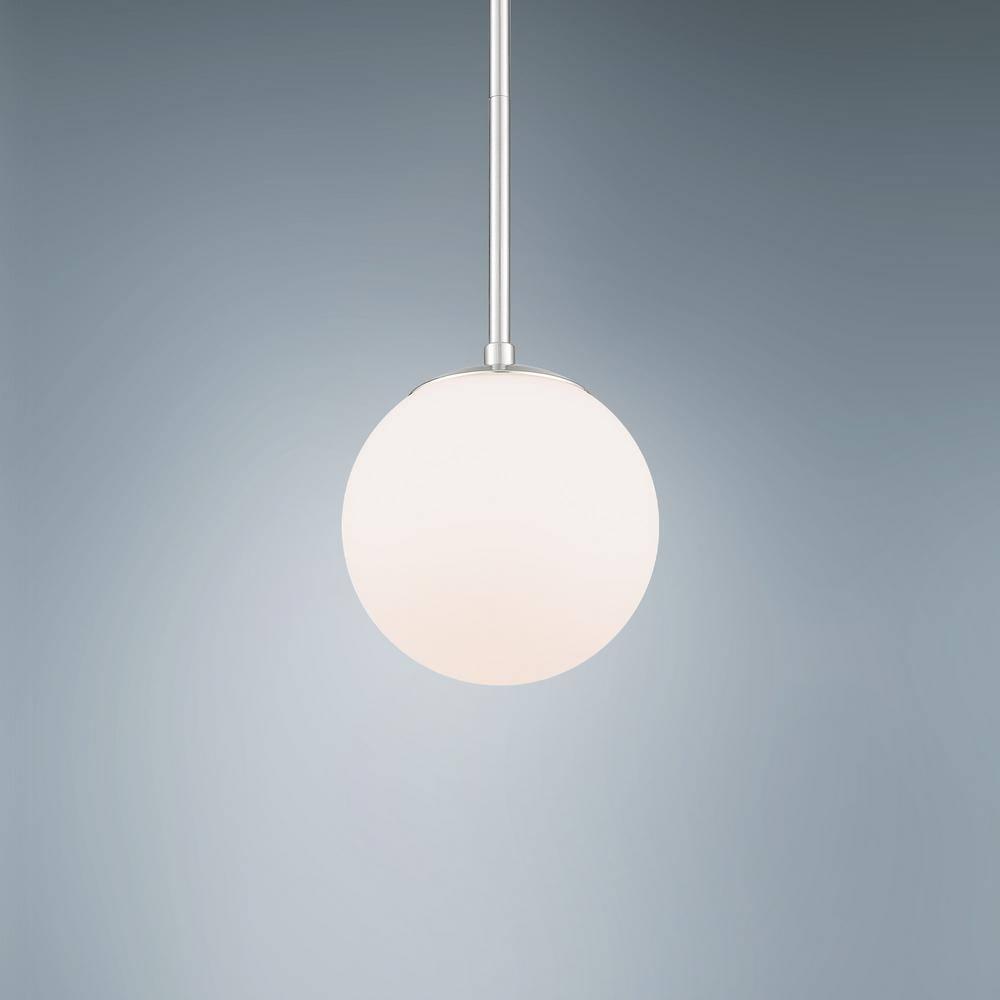 Niveous 7" Brushed Nickel Glass LED Globe Pendant