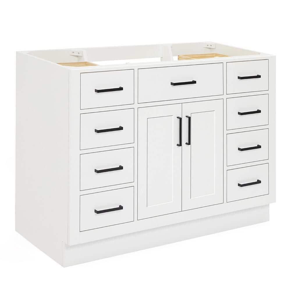 Ariel T048s-Bc Hepburn 48" Single Free Standing Vanity Cabinet Only - White