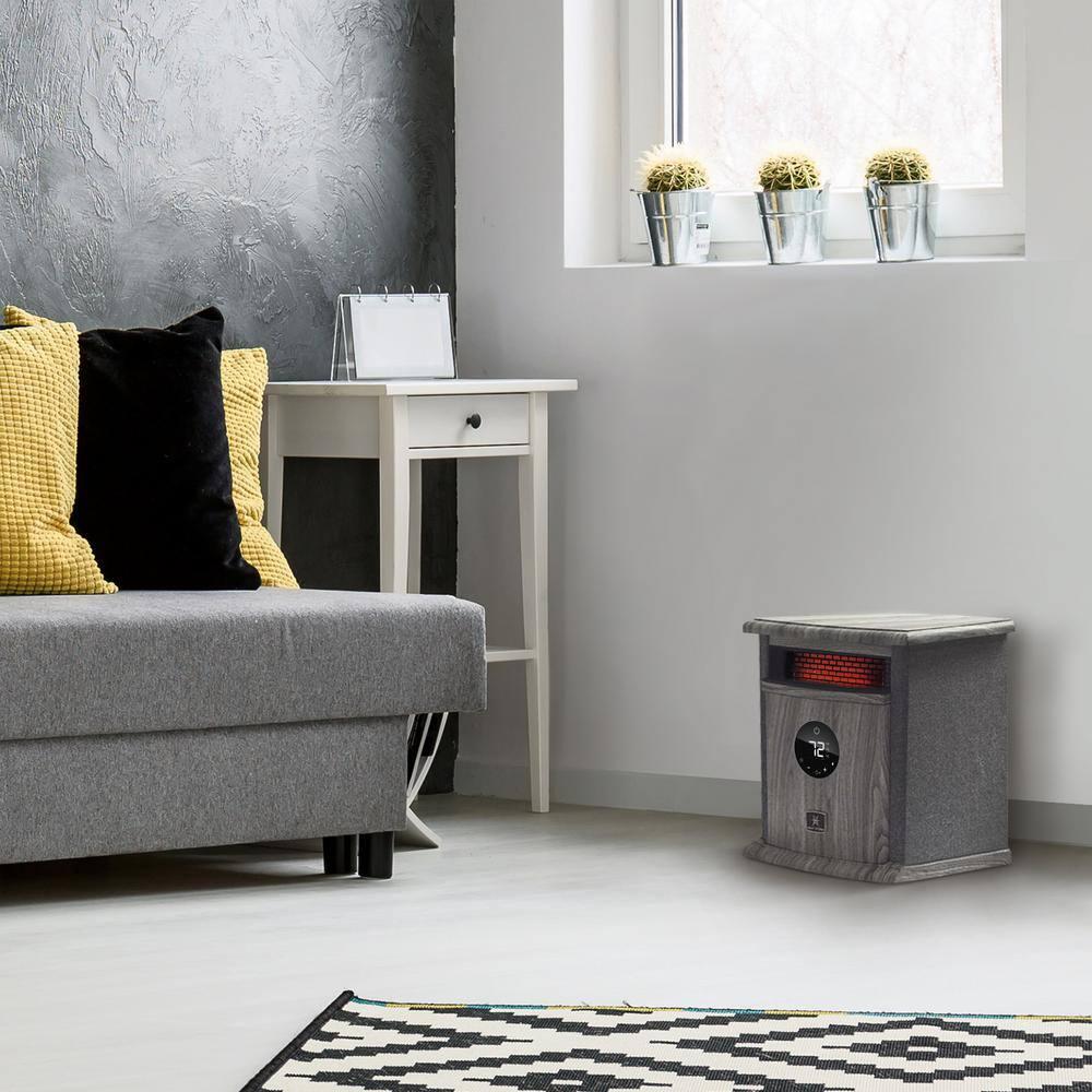 Heat Storm Heat Storm 1500 Watt 5200 BTU Electric High Efficiency Cabinet Space Heater with Adjustable Thermostat , Remote Included and with Digital Display