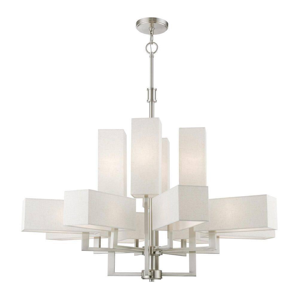 Livex Lighting Rubix 12 - Light Chandelier in  Brushed Nickel