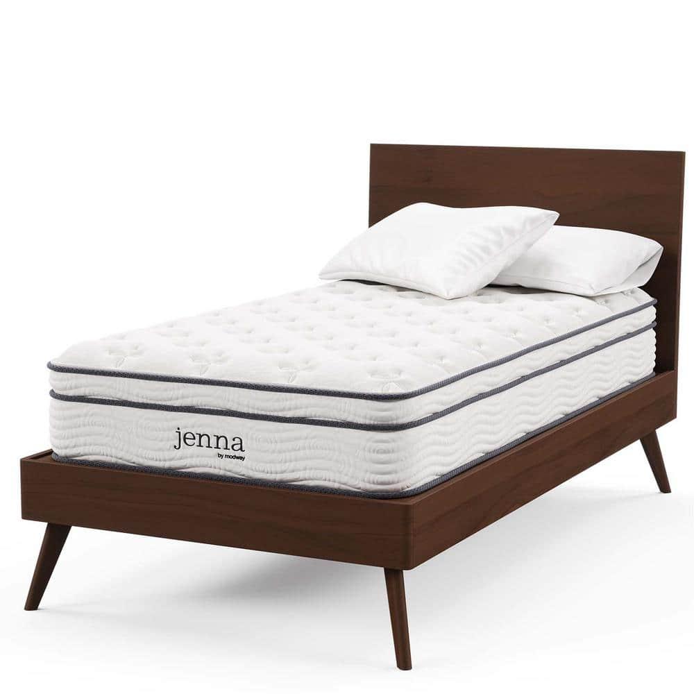 Modway Jenna 10" Innerspring and Foam Twin XL Mattress in White