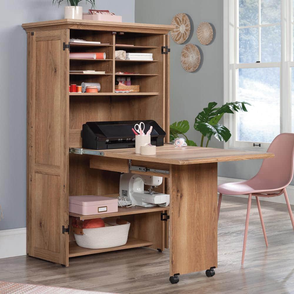 Sauder Engineered Wood Multi-Purpose Armoire in Timber Oak Finish