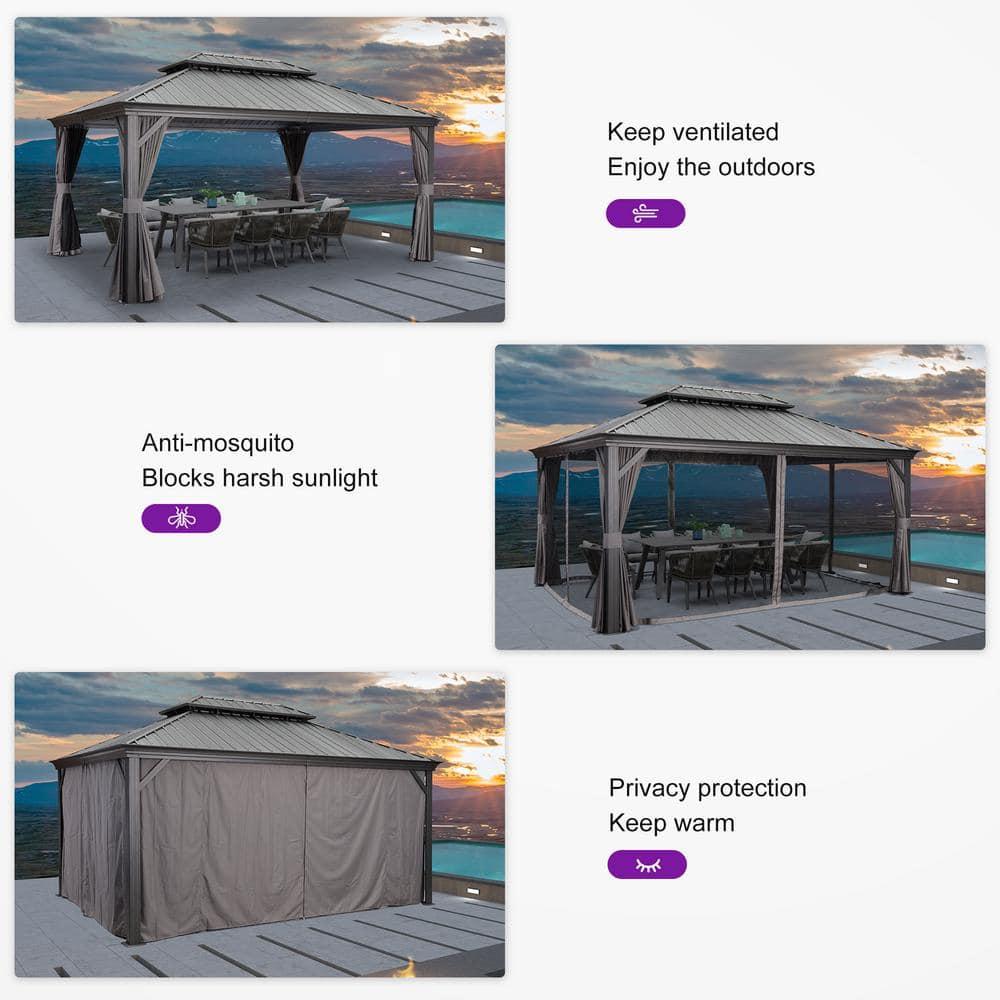 Purple Leaf Aluminum Patio Gazebo
