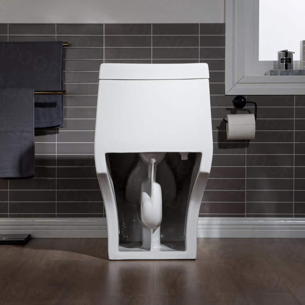 1.28 GPF Elongated Comfort ADA Height One Piece Dual-Flush Toilet with Soft-Closing Seat,MAP Flushing 1000G