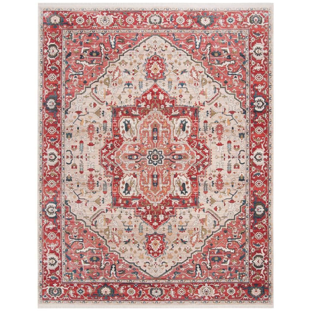 Vintage Persian VTP479 Power Loomed Area Rug - Red/Ivory - 8'x10' - Safavieh.