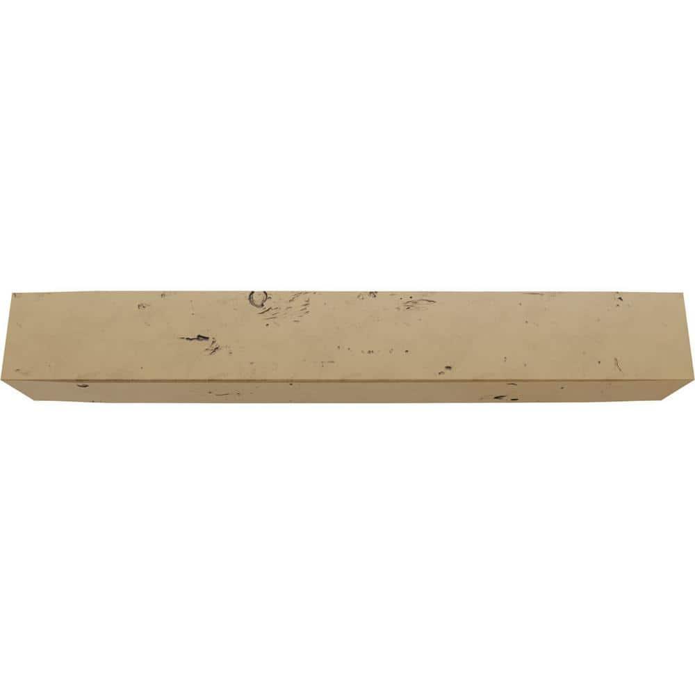 12"W x 6"H x 10'L 3-Sided (U-beam) Knotty Pine Endurathane Faux Wood Ceiling Beam, Natural Golden Oak