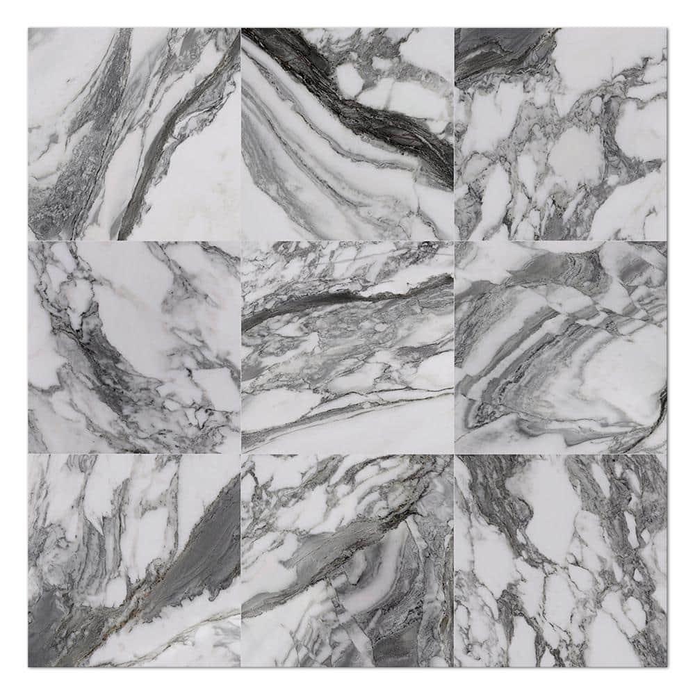Supreme Tile Senzia Square 7.87 in. x 7.87 in. Matte Porcelain Marble look Floor and Wall Tile