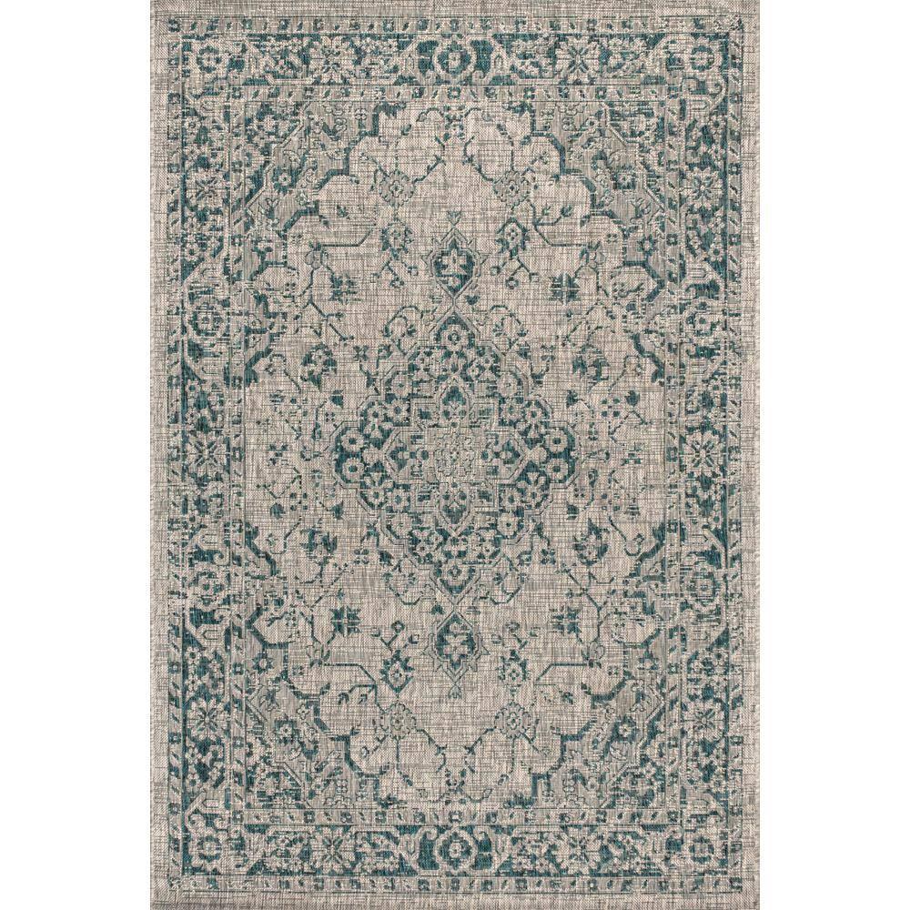 Nate Boho Medallion Textured Weave Indoor/Outdoor Rug