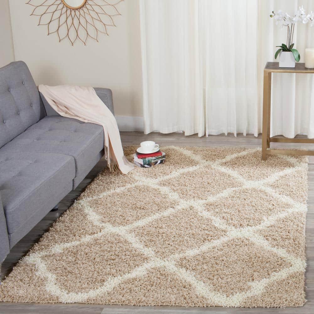 Dallas Shag SGD257 Power Loomed Indoor Accent Rug - Beige/Ivory - 3'x5' - Safavieh.