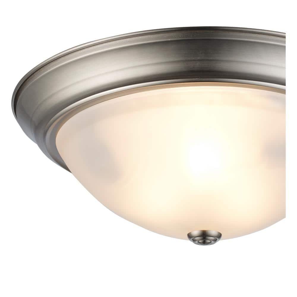 Trans Globe Lighting 13719 3 Light 15" Flush Mount Round Ceiling Fixture - Nickel