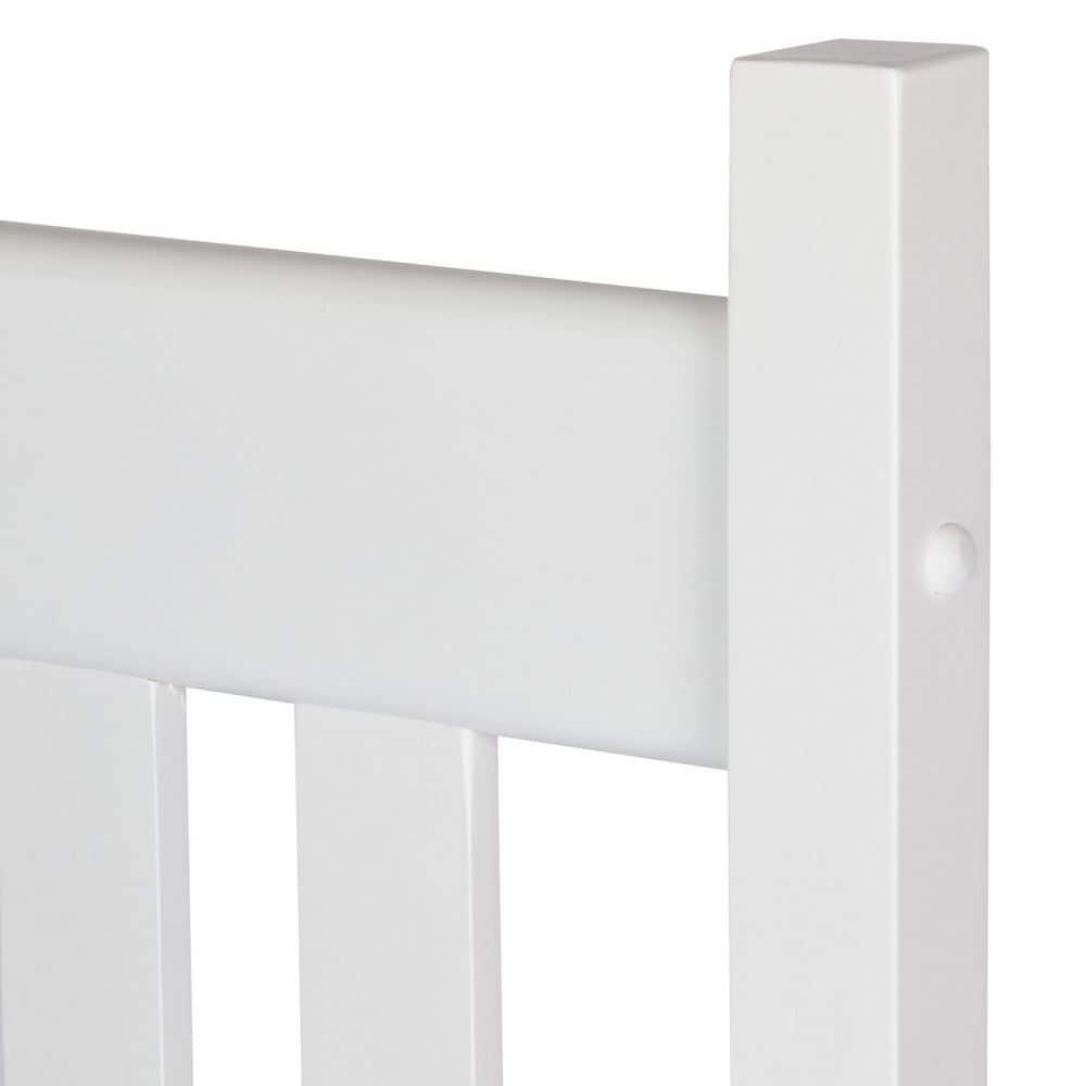White Solid Wood Outdoor Rocking Chair with Arms