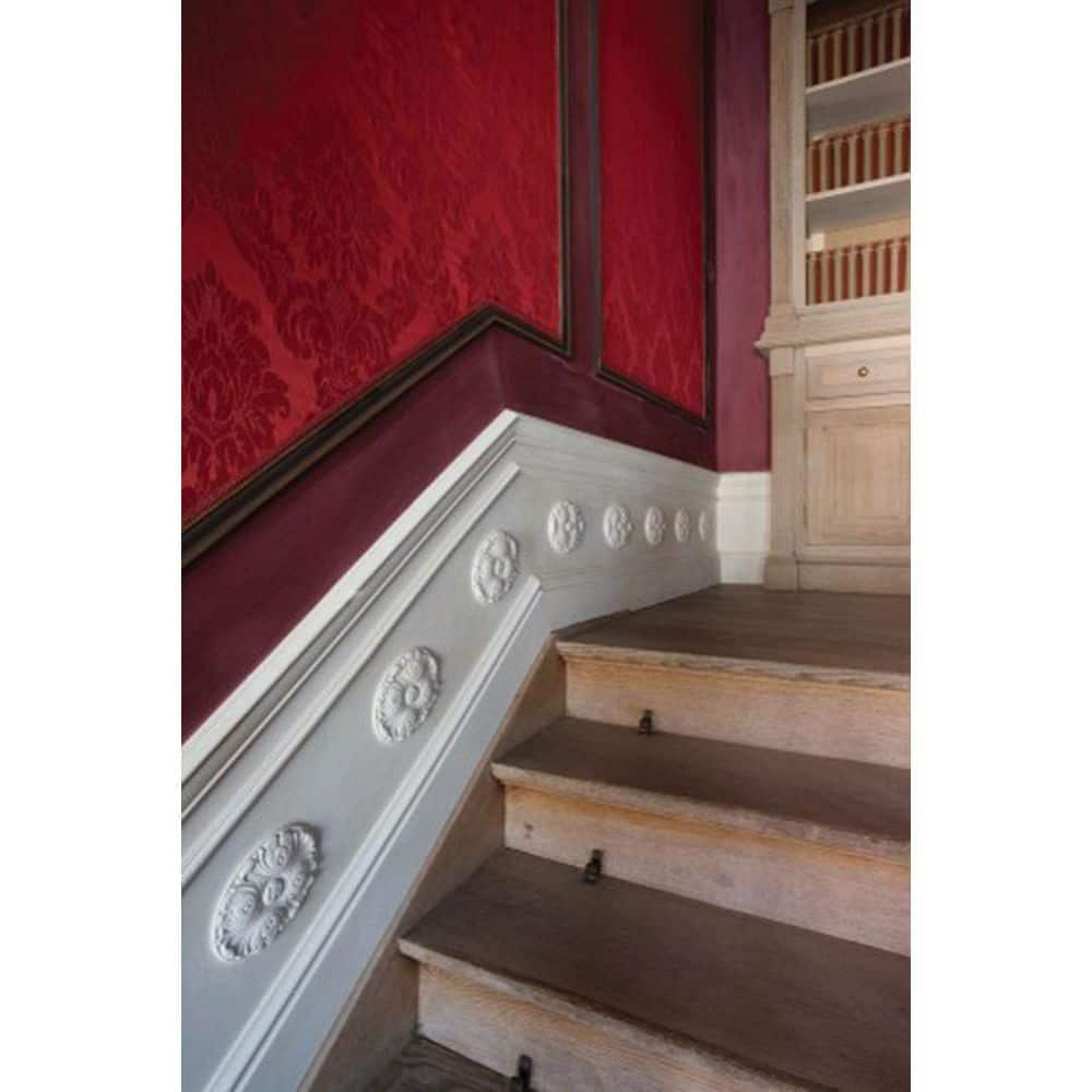 Orac Decor 5/8 in D x 1-3/8 in W x 78-3/4 in L Primed White Plain Polystyrene Panel Moulding (Set of 8)