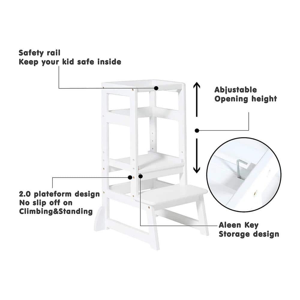 SDADI White 2 - Step Stool