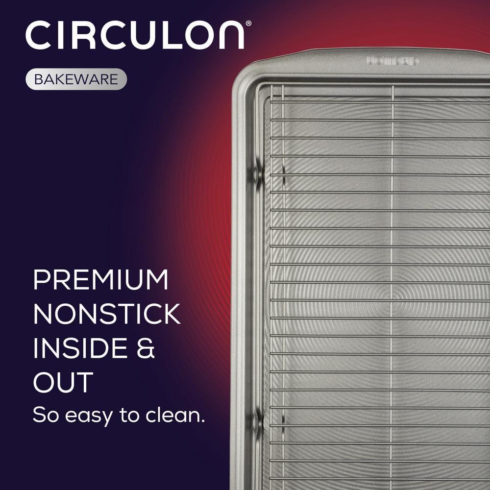 Circulon Bakeware Baking Sheet Pan and Cooling Rack Set, 3 Piece