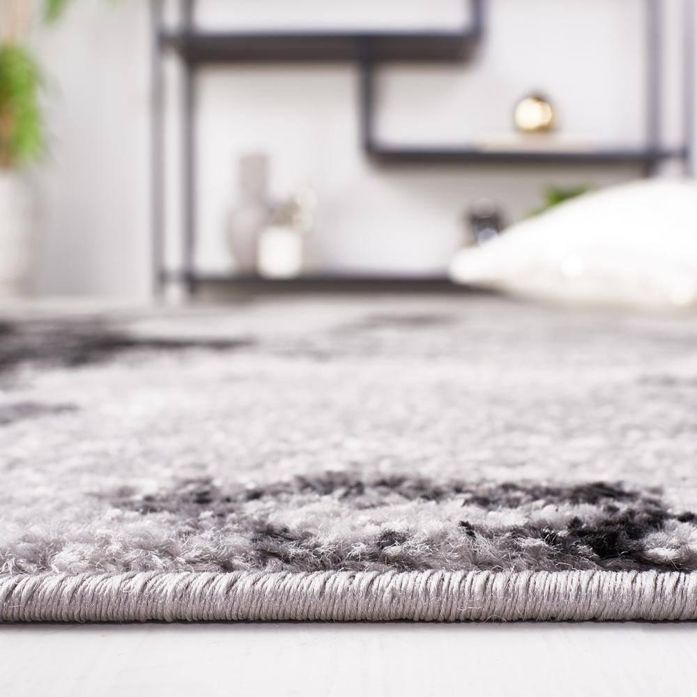 SAFAVIEH Adirondack Ladonna Abstract Area Rug, Grey/Black, 8' x 8' Square