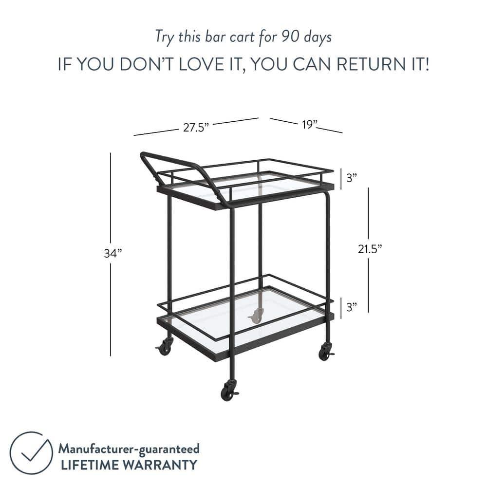 Paulette Metal Bar Cart