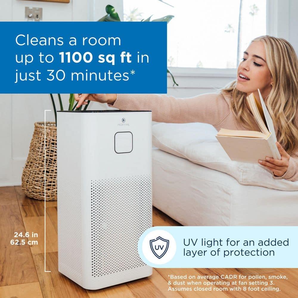 Medify Air MA-50 Air Purifier with HEPA H13 Filters - 1100 Sq ft Coverage for Pollen - White, 1-Pack