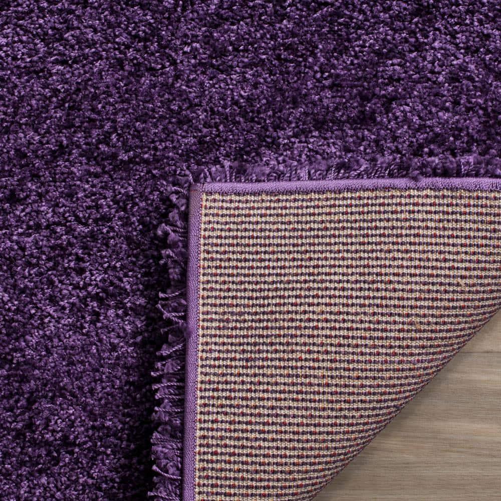Milan Shag SG180 Power Loomed Indoor Area Rug - Purple - 7'x7' - Safavieh