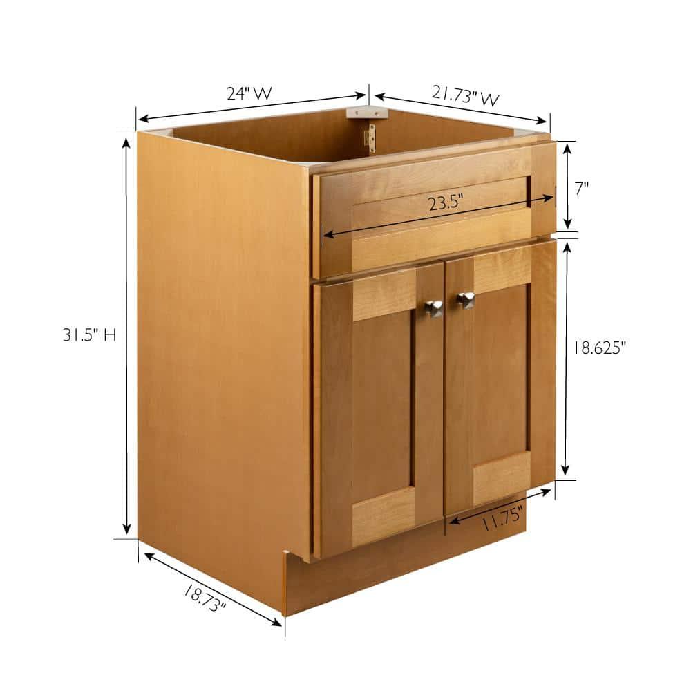 Latitude Run® Brookings 24 Inch Bathroom Vanity, Ready to Assemble, Solid Wood, Sherwin Williams® Gray – Design House, 587071