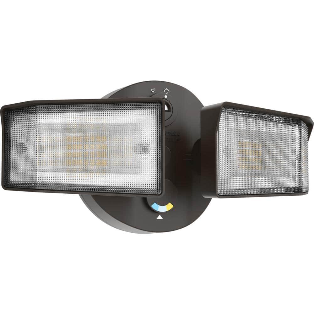 Lithonia Lighting 2 - Head Hardwired Dusk to Dawn Outdoor Security Flood Light