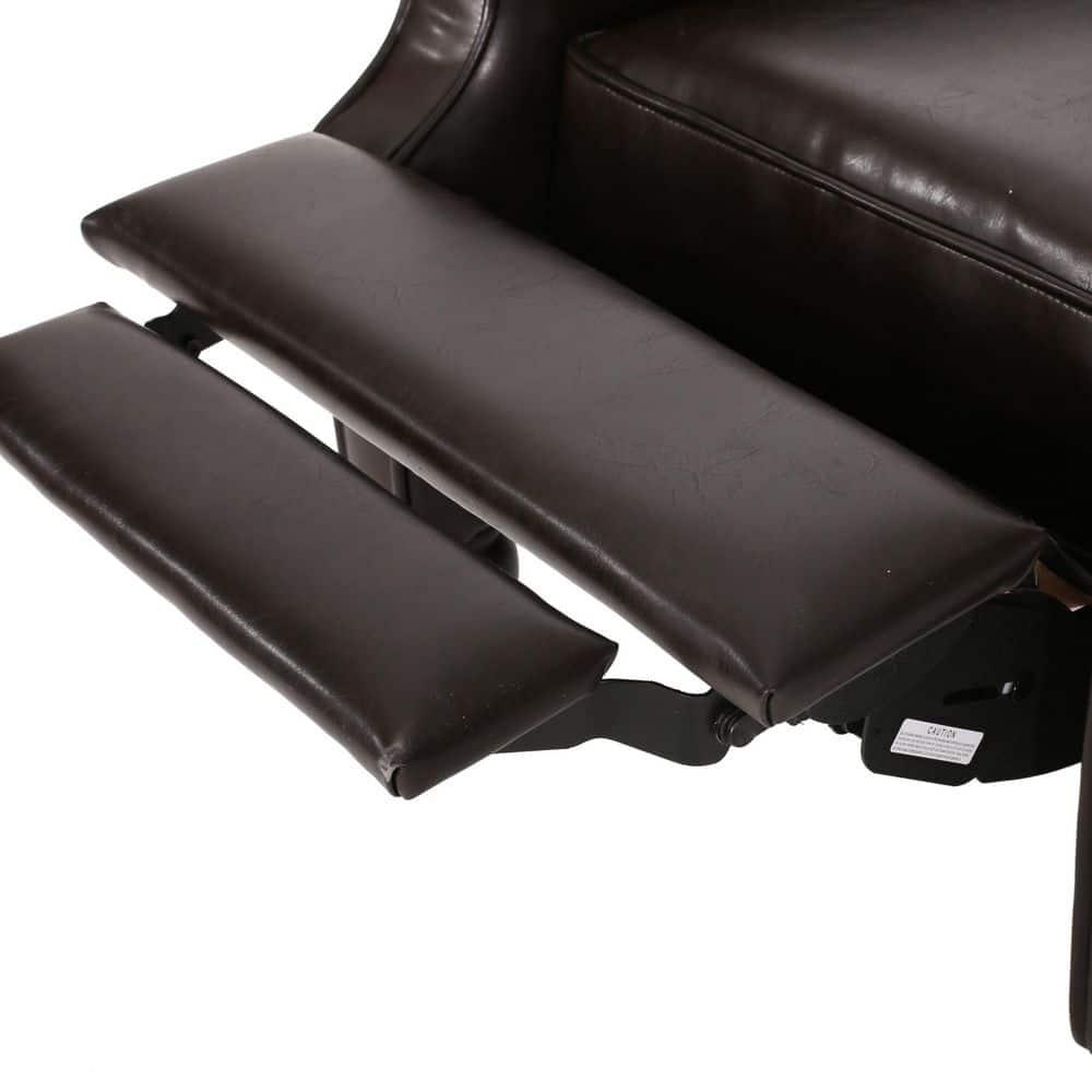 Walter Brown Bonded Leather Recliner Club Chair - Christopher Knight Home: Comfortable Seating, 250lb Capacity