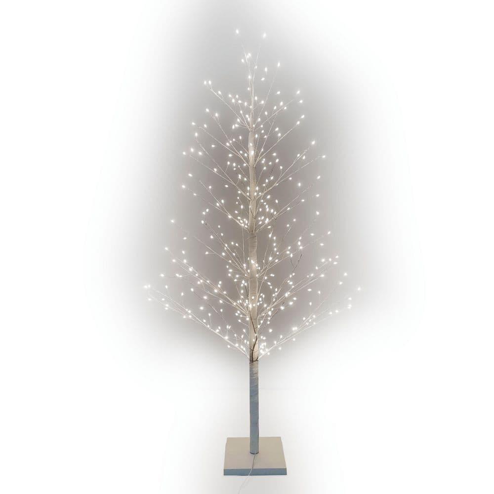 White Birch Tree with LED Lights Indoor Use Only