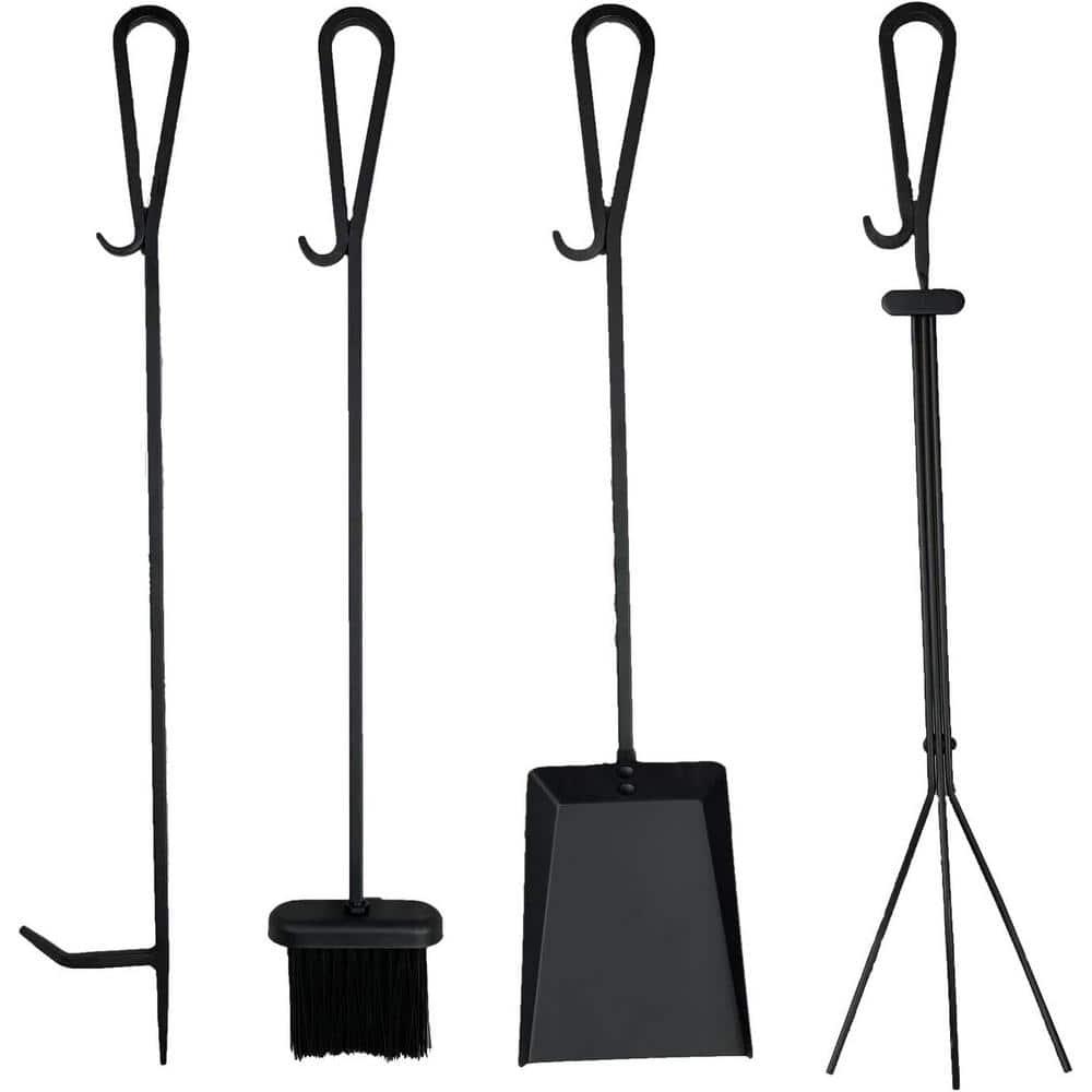 Fireplace Toolset – 5 Piece Black Color Fireplace Toolset.