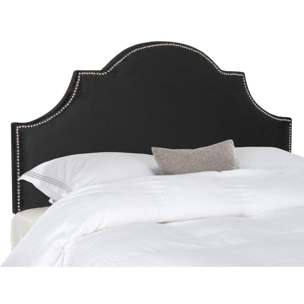 SAFAVIEH Hallmar Classic Elegant Upholstered Headboard, Full, Black Velvet