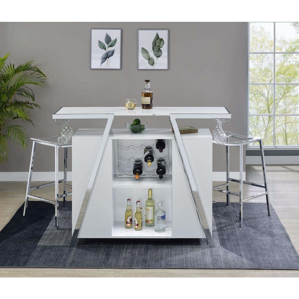 Caydae Bar Set with Wine Storage and Stools