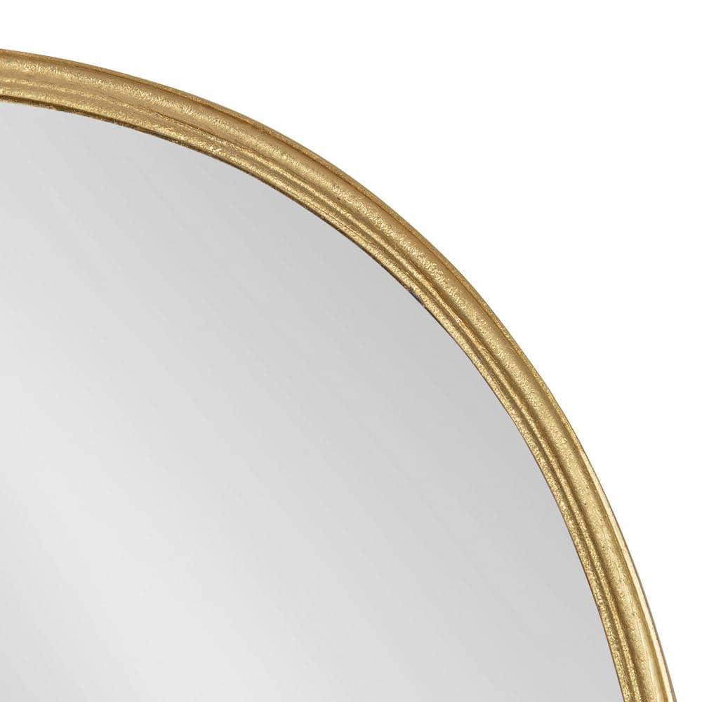 Kate and Laurel Caskill Midcentury Arched Wall Mirror, 18 x 24, Gold, Decorative Modern Mirror for Wall Display