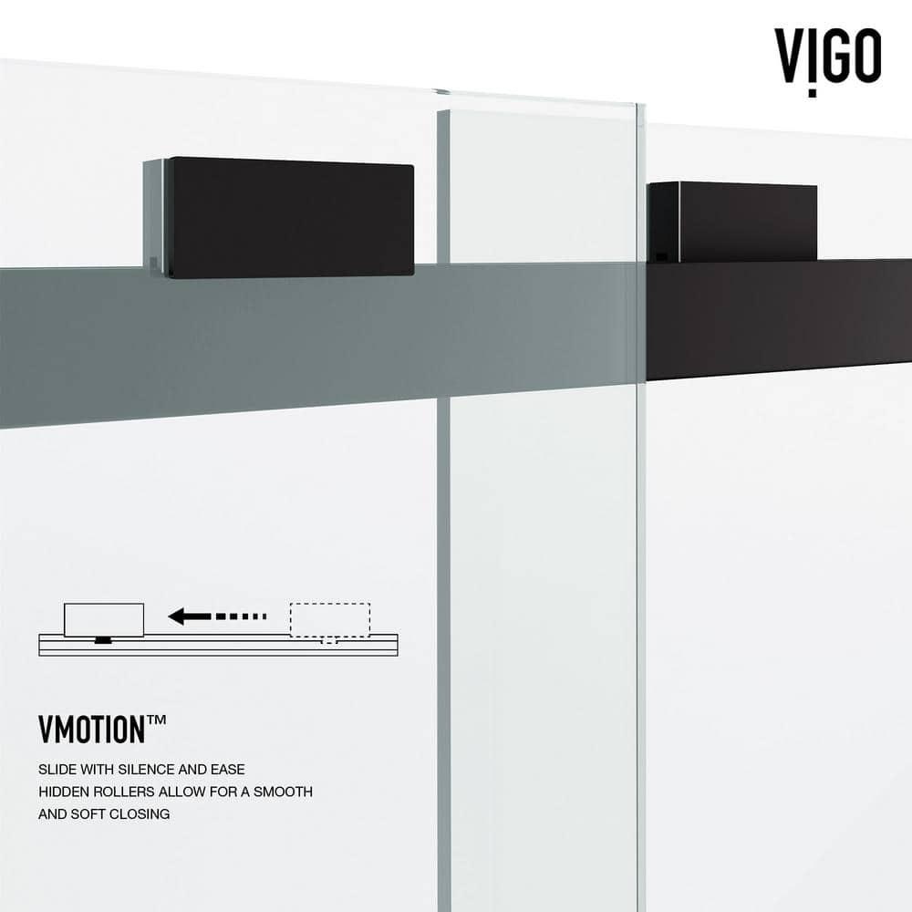Houston 56-60" W x 66" H Double Sliding Frameless Tub Door with 3/8" Clear Glass