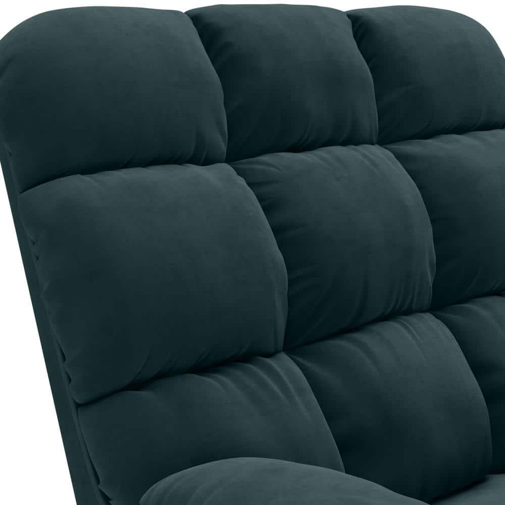 Microfiber Wall Hugger Side Lever Recliner with Padded Arms Blue - Prolounger