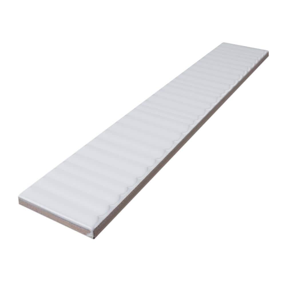 Supreme Tile Nova 1.97 in. X 11.81 in. Polished Ceramic Subway Wall Tile