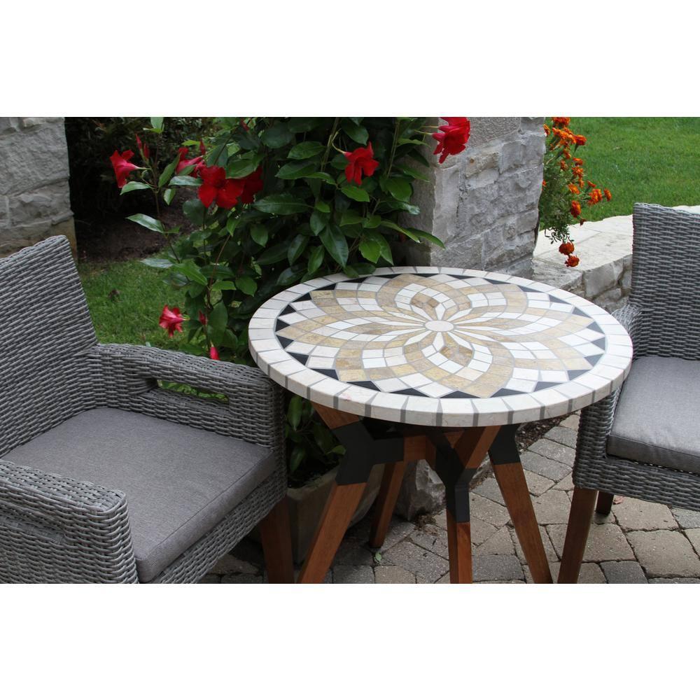 Fleur Round Concrete Outdoor Bistro Table