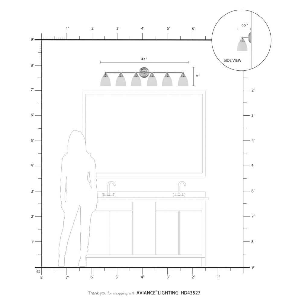 Livex Lighting Somerville 6 - Light Vanity in  Brushed Nickel