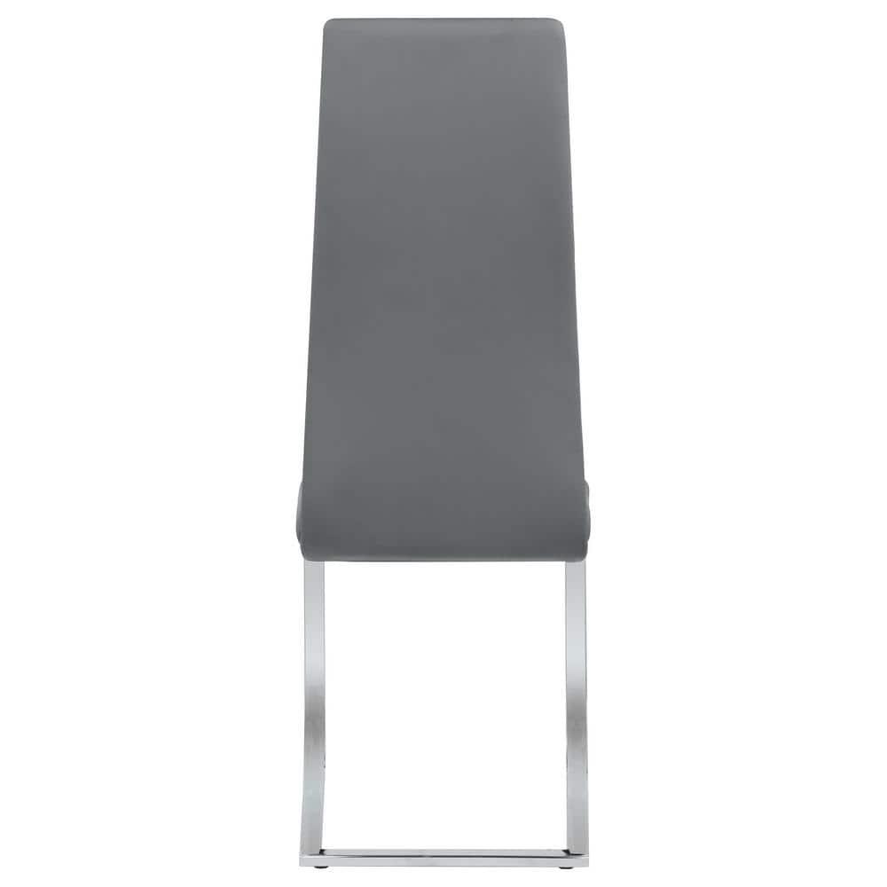 Genuine Leather Upholstered Cantilever Chair