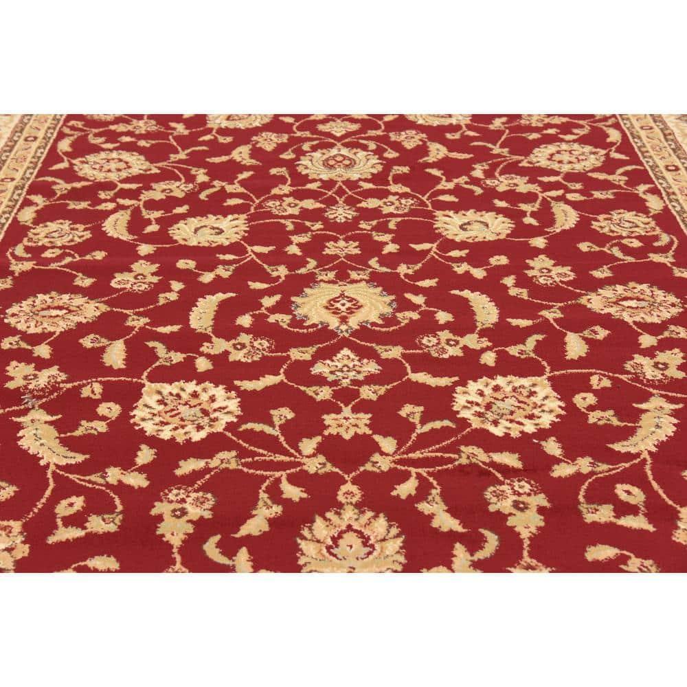 Unique Loom Voyage Collection Traditional Oriental Classic Intricate Design Area Rug (8' 0 x 11' 4 Rectangular, Red/Gold)