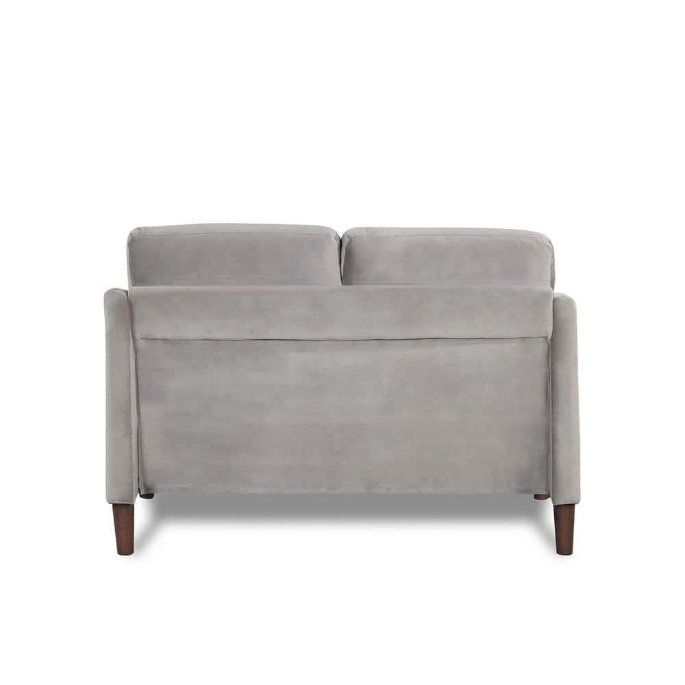 Furniture of America Litt Upholstered Fabric Gray Loveseat with Cushions