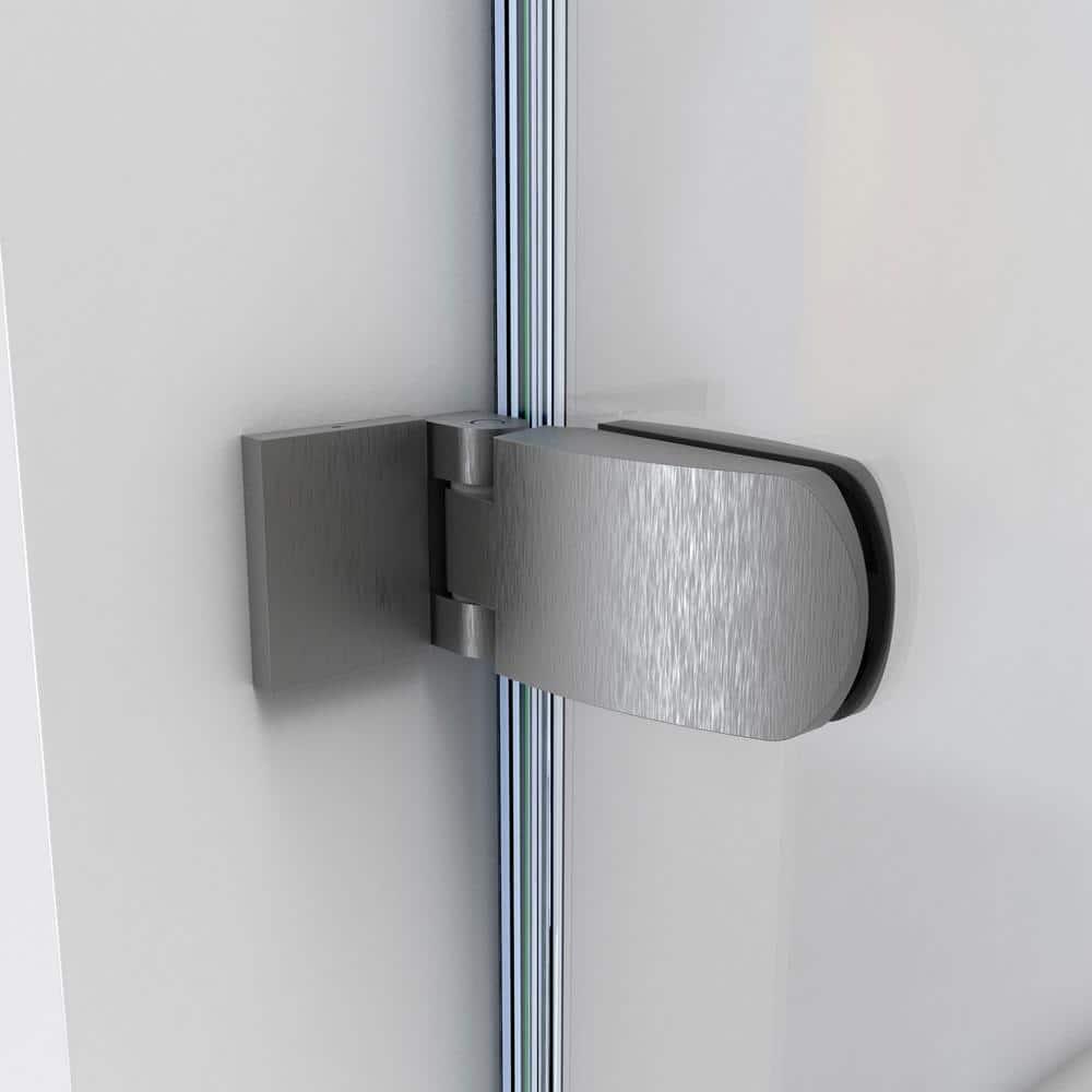 Aqua Uno 56" W x 58" H Hinged Semi-Frameless Tub Door