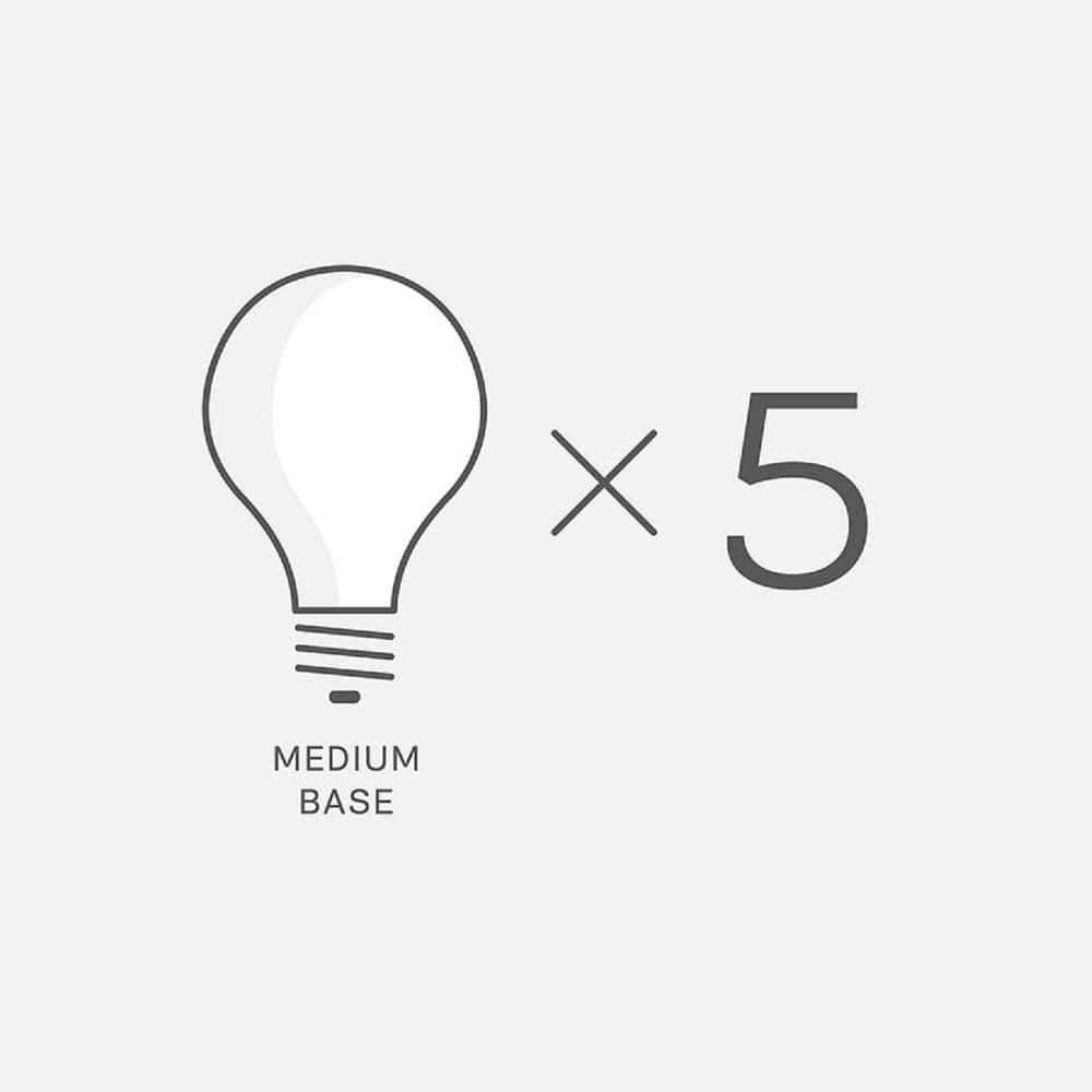 Rooks 5 Light Metal Dimmable Sputnik Chandelier