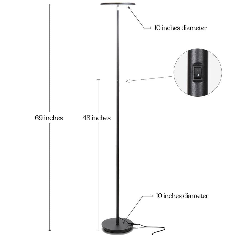 Brightech Sky Colors 69 in. RGB Modern LED Floor Lamp