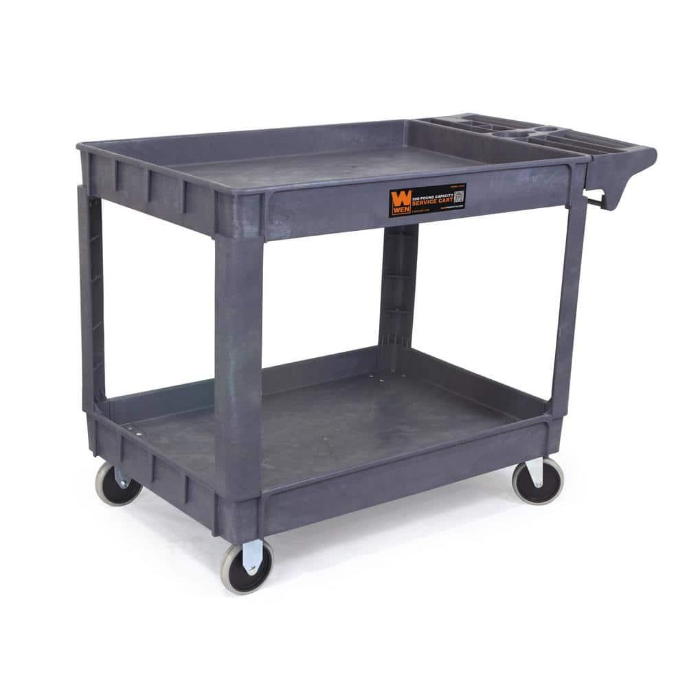Gray Polypropylene 500-Pound Capacity Service Utility Cart