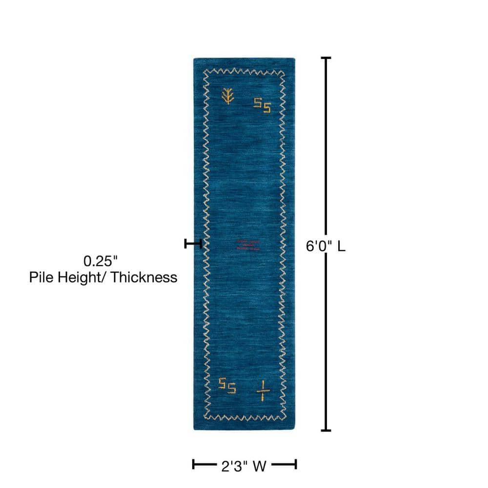 Himalaya HIM583 Hand Loomed Runner Rug - Blue - 2'3"x6' - Safavieh.