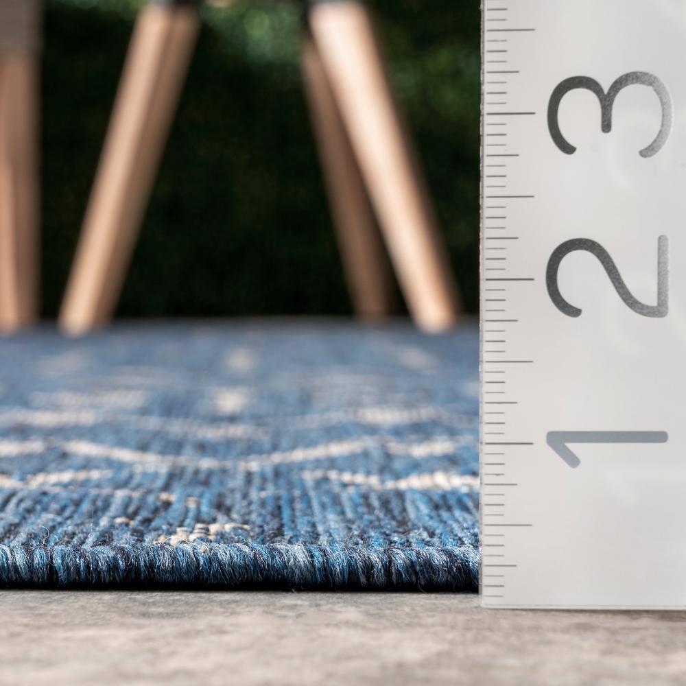 Nuloom Grayson Trellis 5x8 Indoor/Outdoor Area Rug for Living Room Patio Deck Front Porch Kitchen, Blue/Ivory